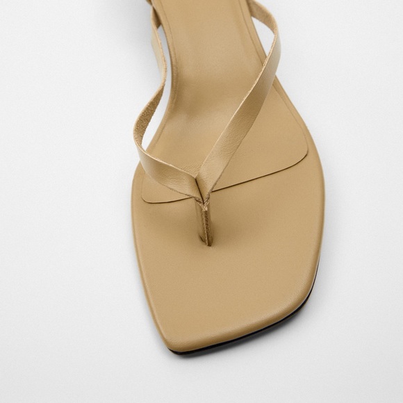 NWT Zara Strappy Heel Leather Sandals Size 7,5, 8. - Picture 3 of 9